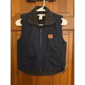 Auburn University Kids Jacket Size 6-7 Sleeveless Fleece-Lined Sara Lynn Togs